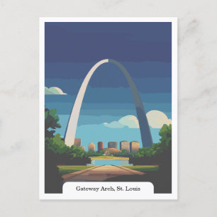 Carte Postale Gateway Arch, St. Louis, Missouri Travel Vintage
