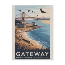 Gateway NY Art | Affiche de voyage vintage du parc