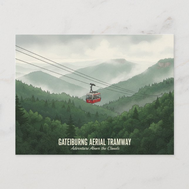 Carte Postale Gatlinburg Aerial Tramway Tennessee (Devant)