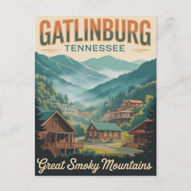 Carte Postale Gatlinburg Tennessee Great Smoking Mountains (Devant)
