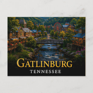 Carte Postale Gatlinburg Tennessee, porte d'entrée des montagnes