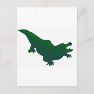 CARTE POSTALE GATOR EN VERT