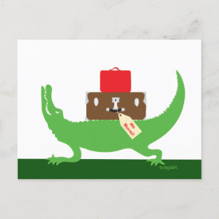 Carte postale Gator on the Go Moving