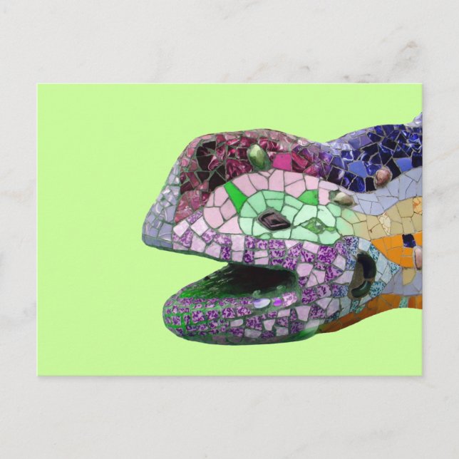 Carte Postale Gaudi Lizard Head Mosaques (Devant)