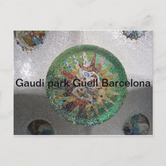 Carte Postale Gaudi Parc Guell Barcelone