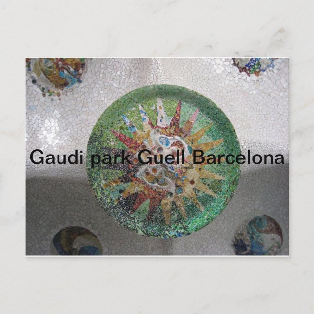 Carte Postale Gaudi Parc Guell Barcelone (Devant)