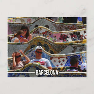 Carte Postale Gaudi Park Guell, Barcelone Espagne