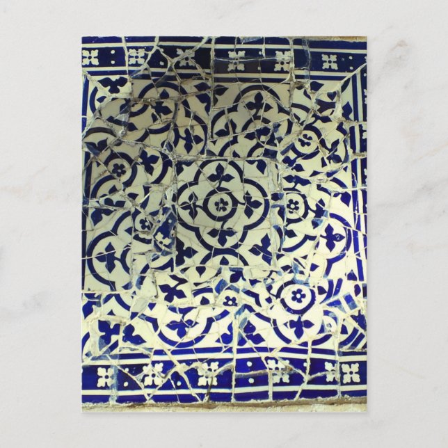 Carte Postale Gaudi's Park Guell Mosaic Tiles Barcelone (Devant)
