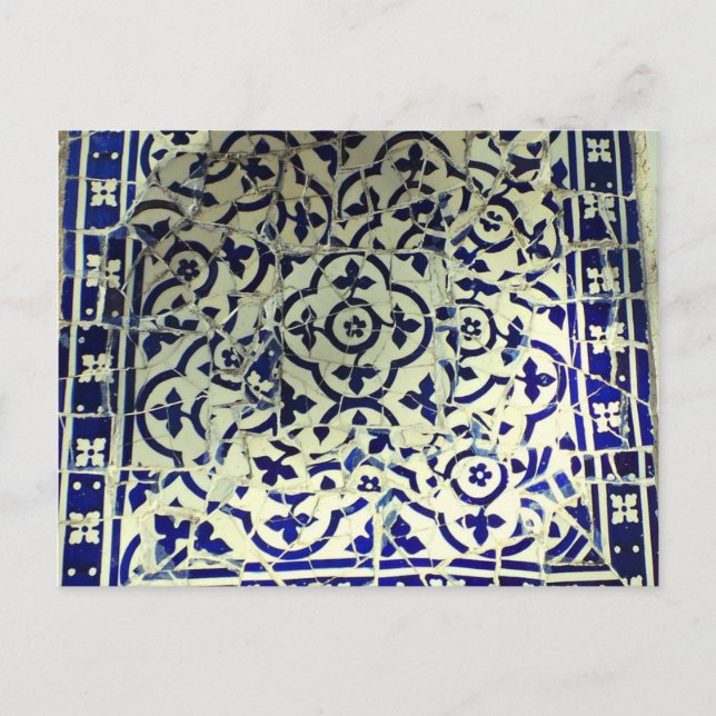 Carte Postale Gaudi's Park Guell Mosaic Tiles Barcelone (Devant)