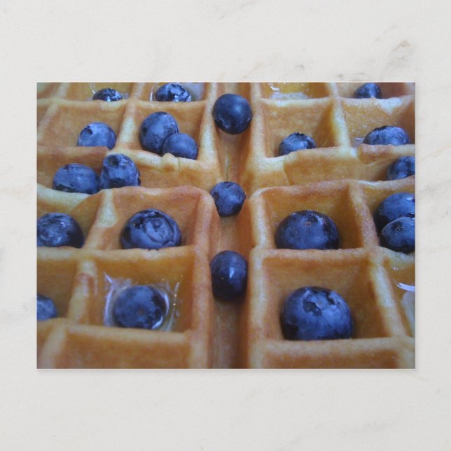 Carte Postale gaufre aux bleuets (Devant)