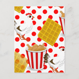 Carte Postale gaufres de poulet