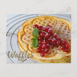 Carte Postale gaufres faites maison avec des curry pour dent suc