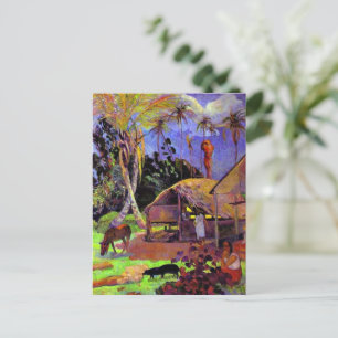 Carte Postale Gauguin - Cochons noirs