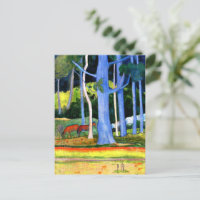 Gauguin - Paysage avec Troncs d'Arbre Bleu