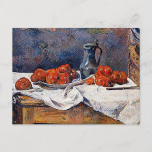 Carte Postale Gauguin - Tomates et un tankard d'eau douce sur un