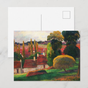 Carte Postale Gauguin Une ferme en Bretagne Art du paysage vinta