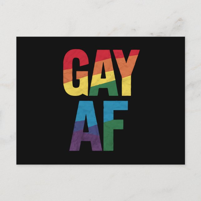 Carte Postale Gay AF LGBT Pride Gay Gift Pride Mois (Devant)