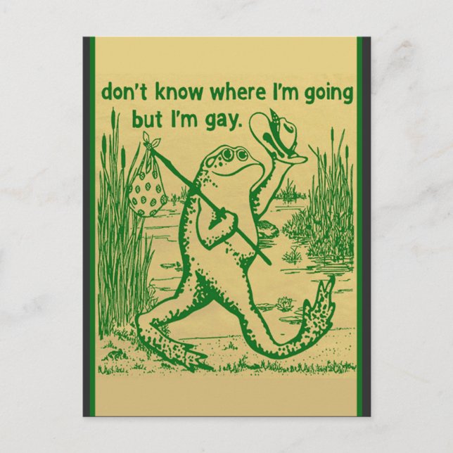 Carte Postale gay frog (Devant)