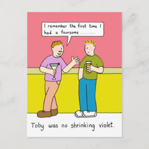 Carte Postale Gay Humor, le dessin du quatrième personnage
