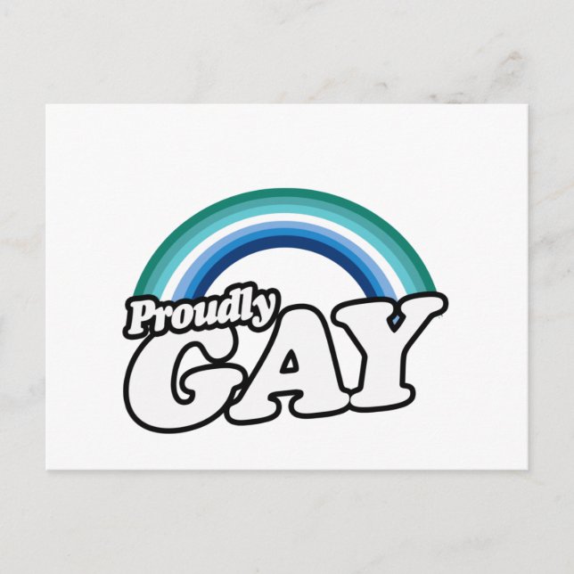 Carte Postale Gay masculin et fier (Devant)
