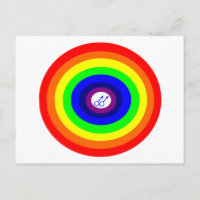 Carte postale Gay Men Round Rainbow