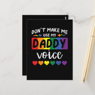 Carte Postale Gay Ne Me Force Pas À Utiliser La Voix De Papa