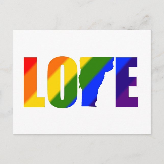 Carte Postale Gay Pride Vermont Love Postcard (Devant)