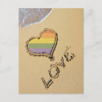 Gay Rainbow Amour Coeur Dans Le Sable