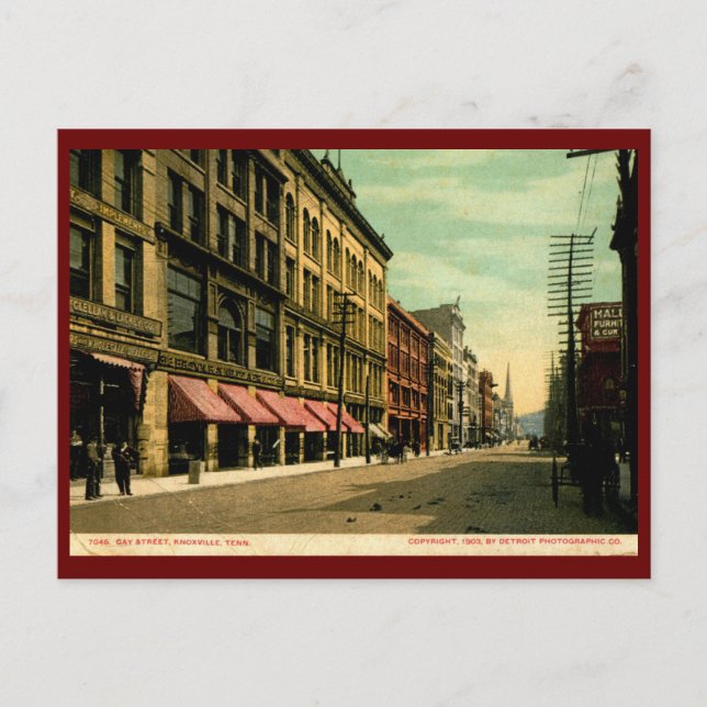 Carte Postale Gay St., Knoxville, Tennessee 1903 Vintage (Devant)