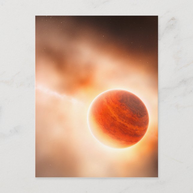 Carte Postale Gaz Alien Géant Planète Espace Art (Devant)