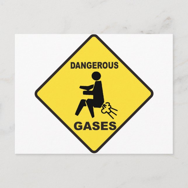 Carte Postale Gaz dangereux (Devant)