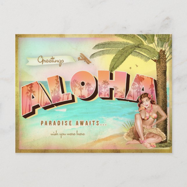 CARTE POSTALE GC ALOHA TROPICAL POSTCARD (Devant)