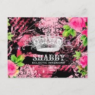 Carte Postale GC Shabby Couture Rose sauvage Tiara
