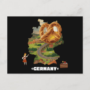 Carte Postale Géant drôle de Bretzel de pain d'épice de la Forêt