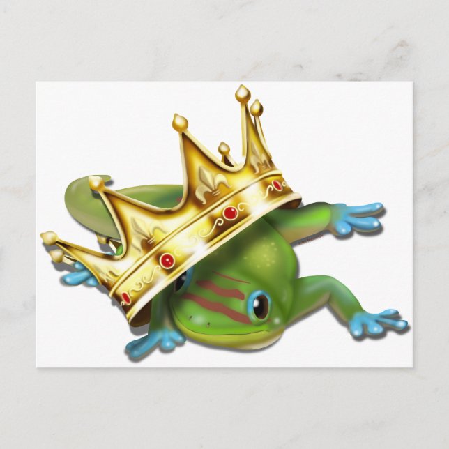 Carte Postale Gecko avec couronne (Devant)