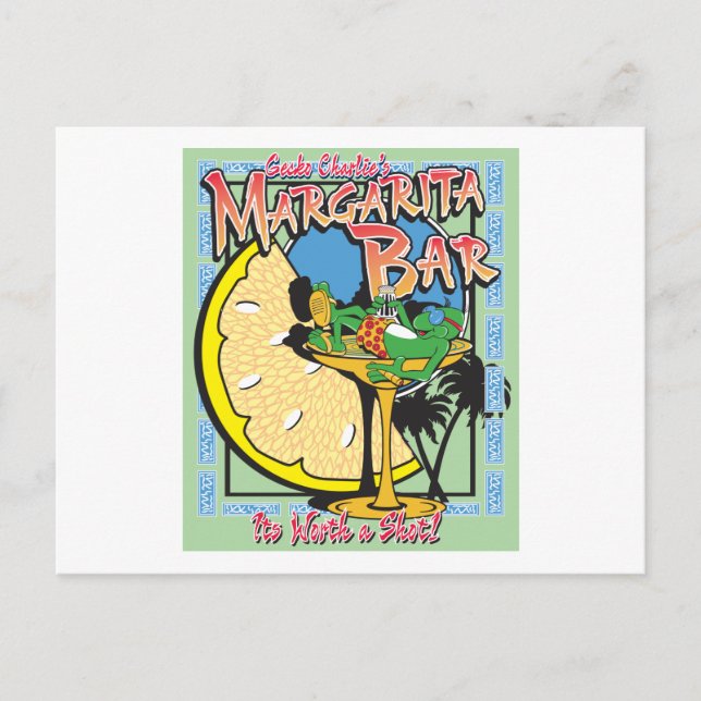 Carte Postale Gecko-margarita-LIMEDESIGN (Devant)
