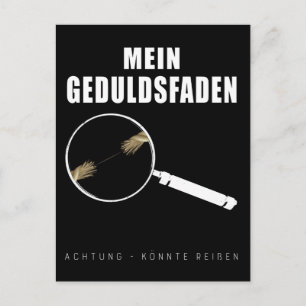 Carte Postale Geduldsfaden Spruch Keine Geduld Frauen Humorvoll