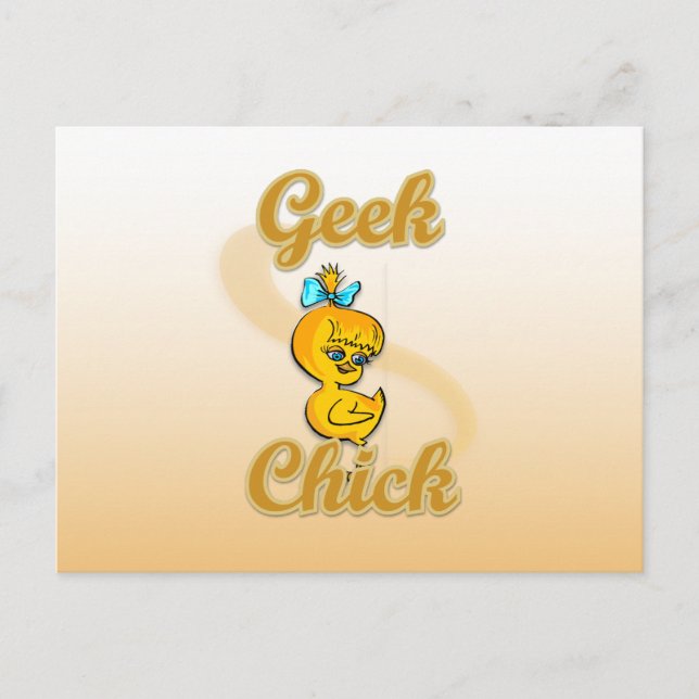 Carte Postale Geek Chick (Devant)