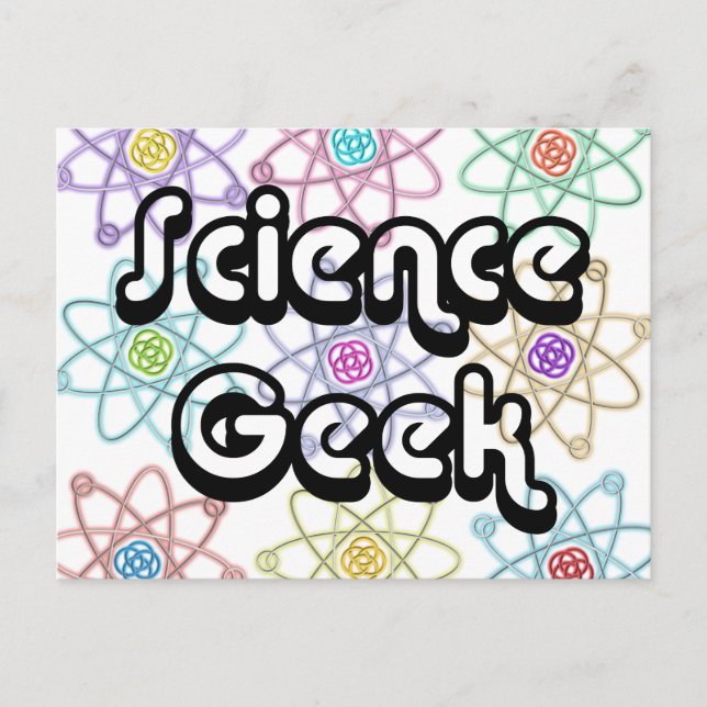 Carte Postale Géek de la science (Devant)