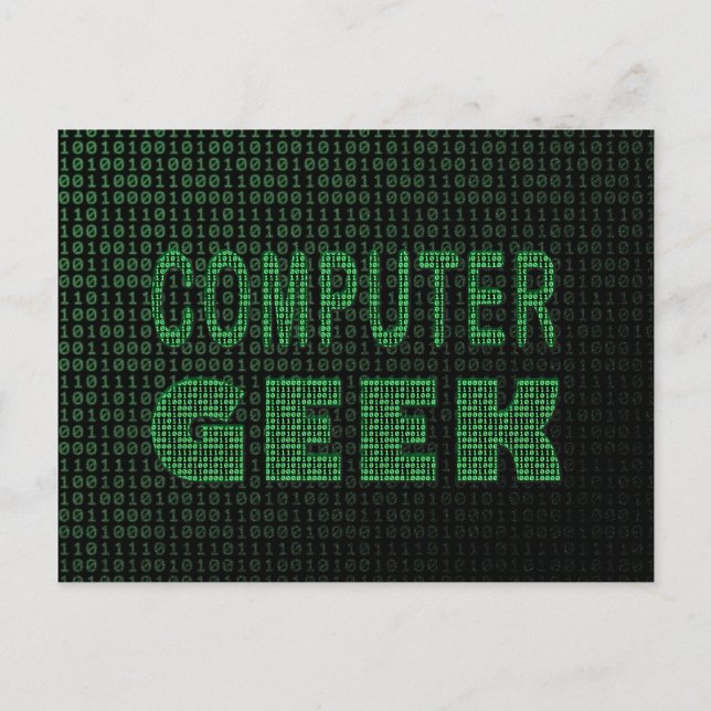 Carte Postale Geek informatique (Devant)