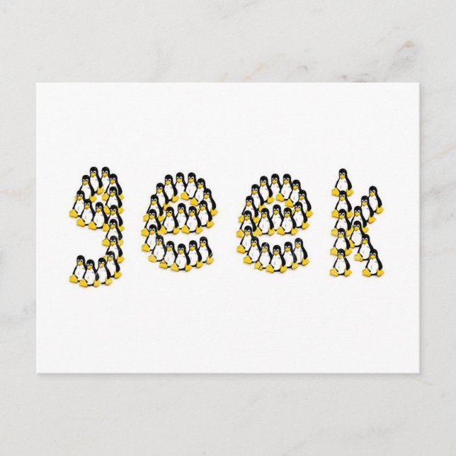 Carte Postale Geek Linux Tux (Devant)