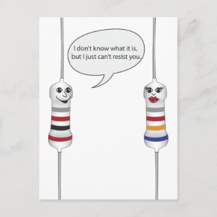 Carte Postale Geek Love Electronics ne peut pas résister à vous 