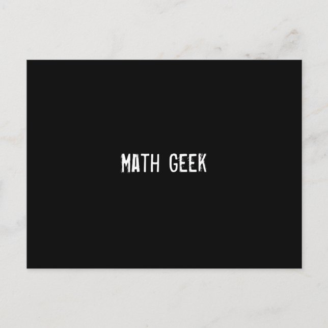 Carte Postale Geek mathématique (Devant)