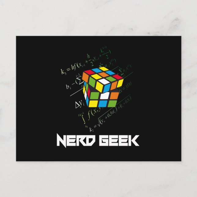 Carte Postale Geek nerd Math Informatique Drôle Idée cadeau (Devant)