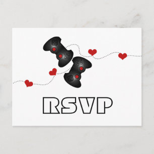 Carte postale Geeky Gamers RSVP (Dark)