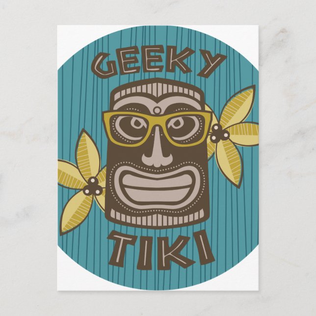 Carte Postale Geeky Tiki (Devant)