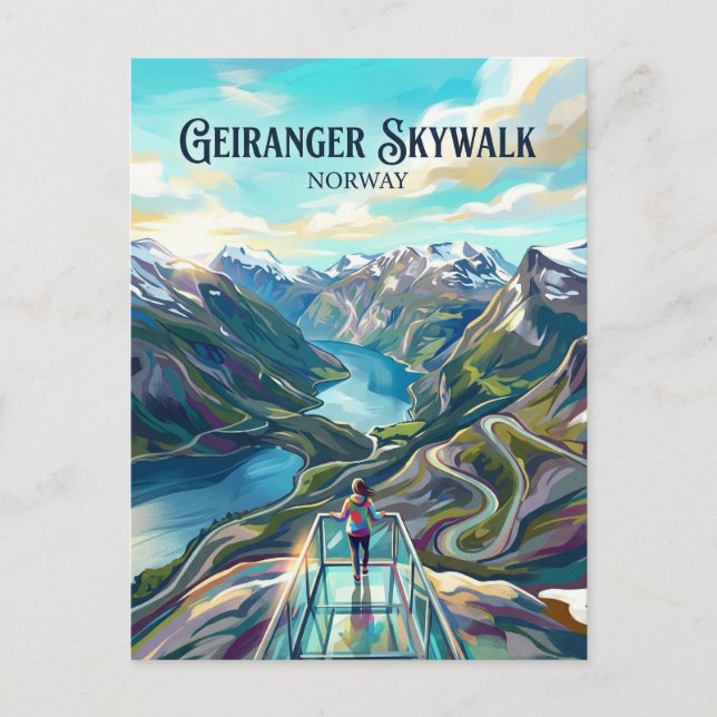 Carte Postale Geiranger Skywalk - Dalsnibba Norvège (Devant)