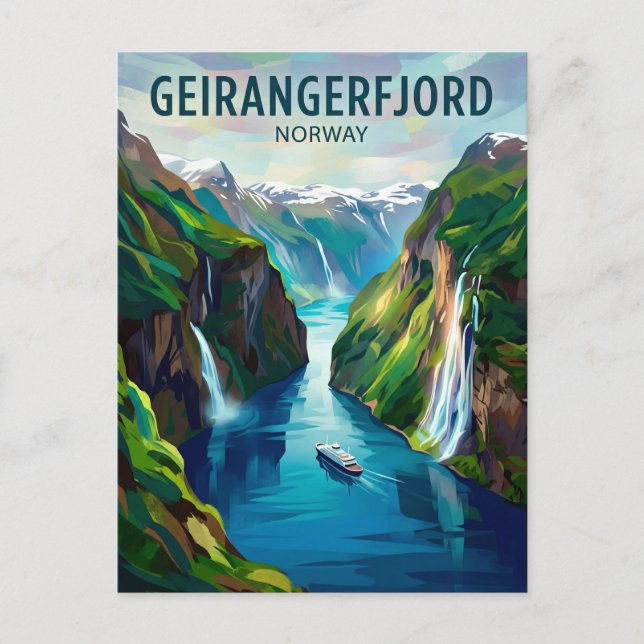 Carte Postale Geirangerfjord Norvège (Devant)