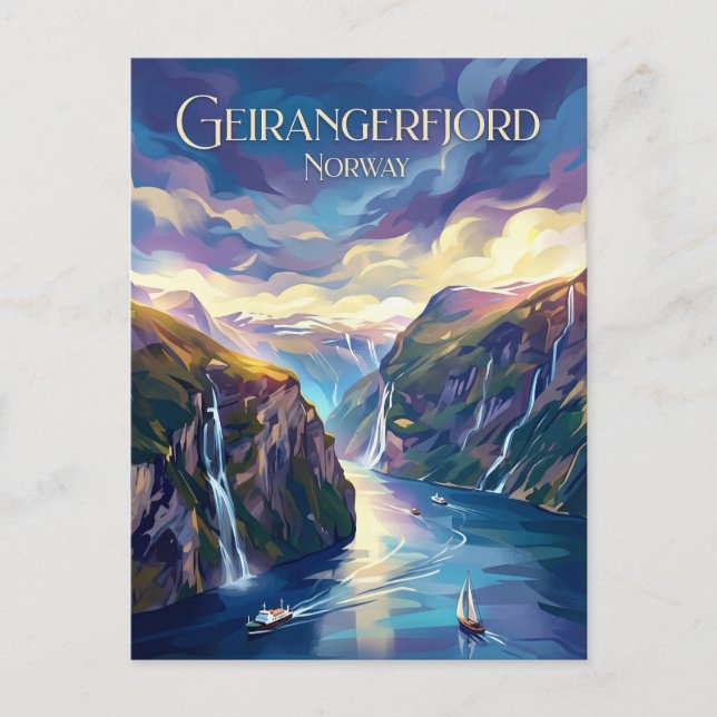 Carte Postale Geirangerfjord Norvège (Devant)