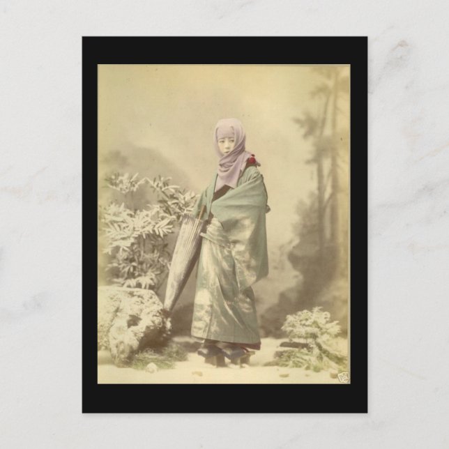 Carte Postale Geisha circa Hiver 1885 (Devant)